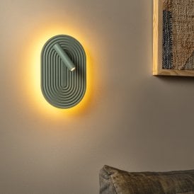 Lucide Carmino LED Wall Light with Reading Light - Green