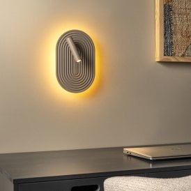 Lucide Carmino LED Wall Light with Reading Light - Taupe