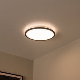 Lucide Castor LED Flush Ceiling Light with Remote Control - Black