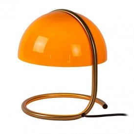 Lucide Cato Single Light Table Lamp In Orange Finish