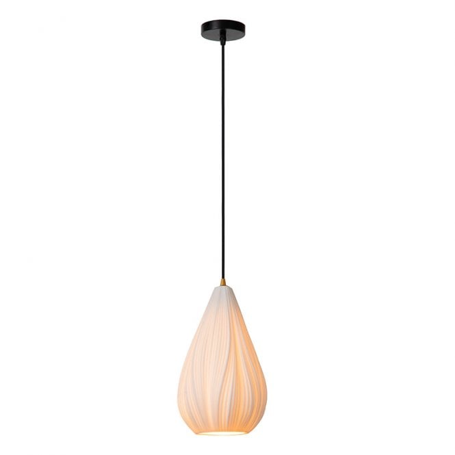 Lucide  Cinzia Porcelain Ceiling Pendant Light - White