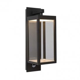 Lucide Clairette LED Outdoor Wall Fitting with PIR Sensor In Anthracite Finish