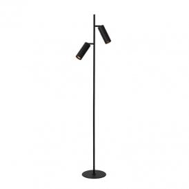 Lucide Clubs 2 Light Floor Lamp In Black Finish