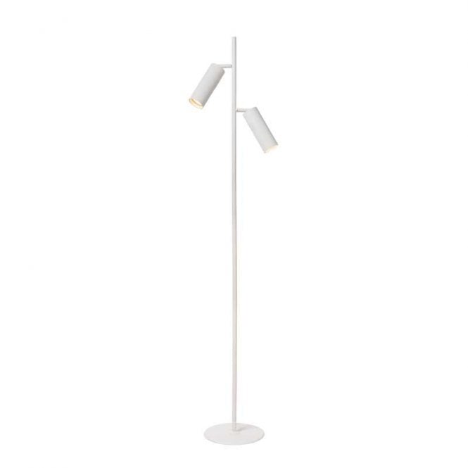 Lucide  Clubs 2 Light Floor Lamp In White Finish