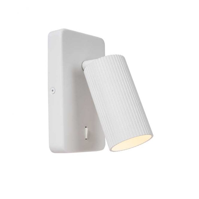 Lucide  Clubs Single Light Reading Light In White Finish