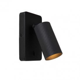 Lucide Clubs Single Wall Spotlight In Black Finish