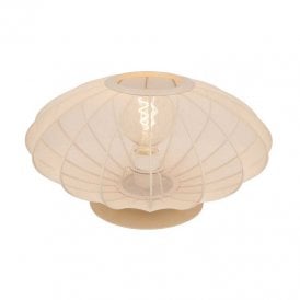 Lucide Corina Single Light Table Lamp In Cream Finish