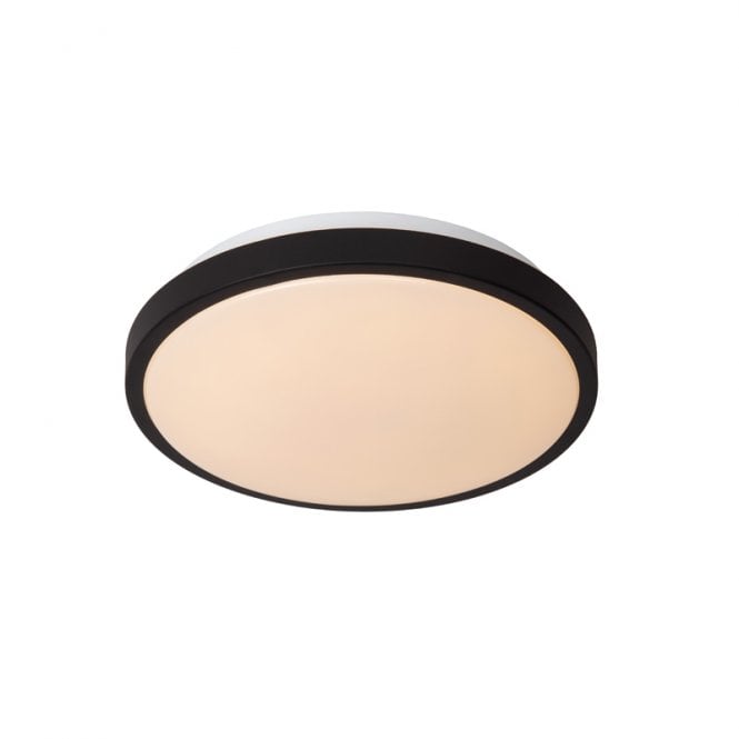 Lucide Dasher 293 LED Flush Bathroom Light - Black