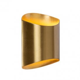 Lucide Diletta Single Light Up & Down Wall Fitting In Brass Finish