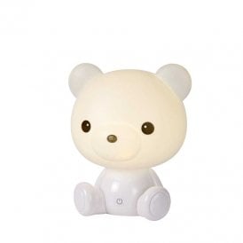 Lucide Dodo LED Teddy Bear Table Lamp In White Finish