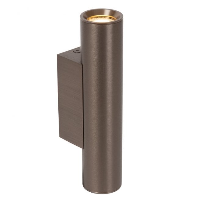 Lucide Dupla Up & Down Wall Light - Rust Brown