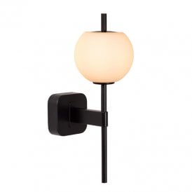Elda Single Light Bathroom Wall Fitting- Black