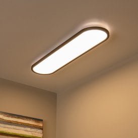 Lucide Elly 800 LED Flush Ceiling Light with Remote Control - Black