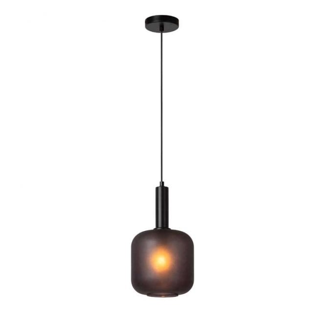 Lucide  Eloise Single Light Ceiling Pendant In Black Finish