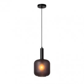 Lucide Eloise Single Light Ceiling Pendant In Black Finish