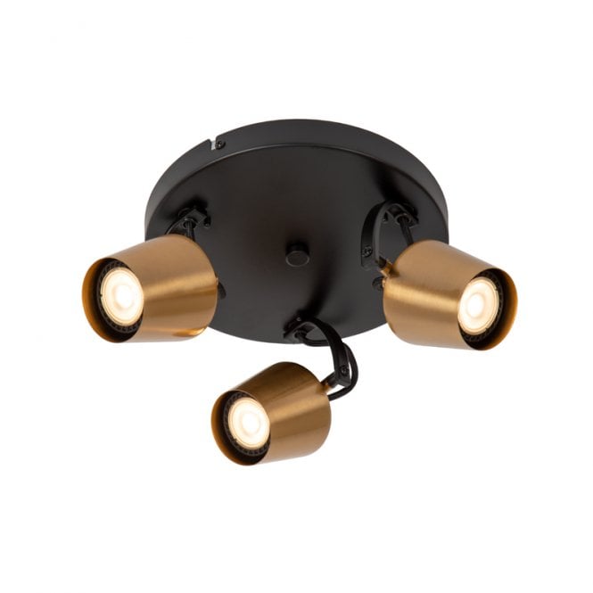 Lucide Emile 3 Light Spotlight Plate - Matt Gold