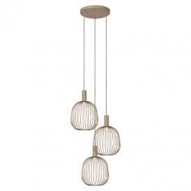 Lucide Esterel 3 Light Cluster Ceiling Pendant - Taupe