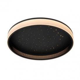 Lucide Estreja LED Flush Ceiling Light In Black Finish