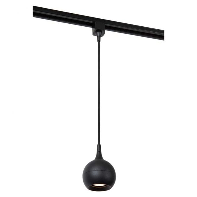 Lucide  Favori 1 Circuit Track Pendant Light In Black Finish
