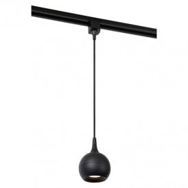 Lucide Favori 1 Circuit Track Pendant Light In Black Finish