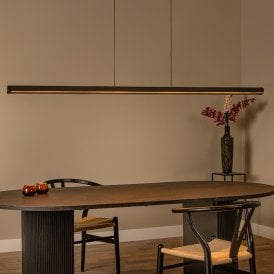 Lucide Felsted LED Bar Ceiling Pendant Light - Black