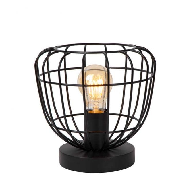 Lucide  Filox Single Light Table Lamp In Black Finish