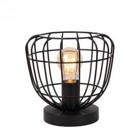 Lucide Filox Single Light Table Lamp In Black Finish