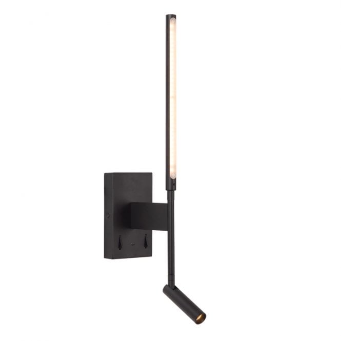 Lucide Finan 2 Light LED Wall Light - Black