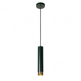 Lucide Floris Single Light Ceiling Pendant In Green Finish