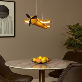 Lucide Fokker LED Ceiling Pendant Light - Yellow