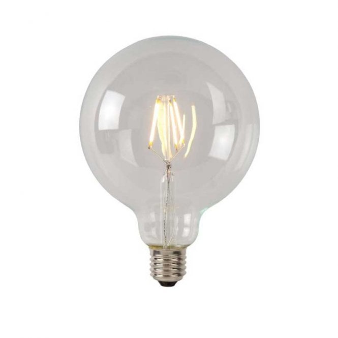 Lucide G125 7W Warm White Dimmable LED Decorative Filament Globe Bulb - Screw Cap