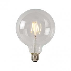 Lucide G95 7W Warm White Dimmable LED Decorative Filament Globe Bulb - Screw Cap
