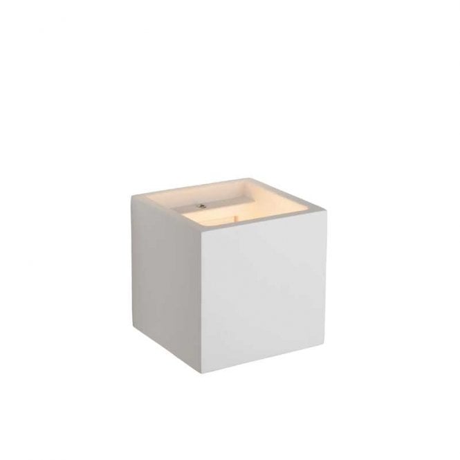 Lucide  Gipsy Single Light Plaster Up & Down Wall Fitting In White Finish