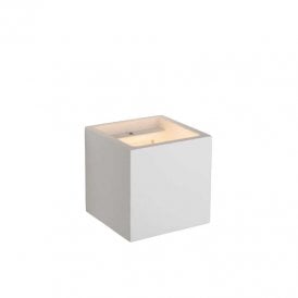 Lucide Gipsy Single Light Plaster Up & Down Wall Fitting In White Finish