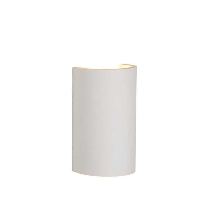 Lucide  Gipsy Single Light Round Up & Down Wall Fitting In White Finish
