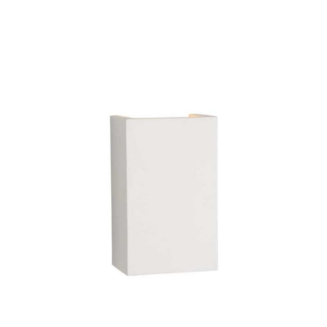 Lucide  Gipsy Single Light Square Up & Down Wall Fitting In White Finish