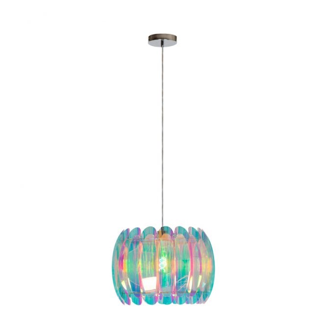 Lucide Glinstar Single Light Ceiling Pendant - Multi Coloured