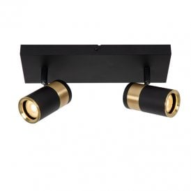 Gorik 2 Light Spotlight Plate - Black