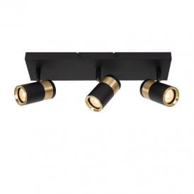 Gorik 3 Light Spotlight Plate - Black