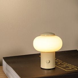 Lucide Gustav LED USB Rechargeable Table Lamp - Cream