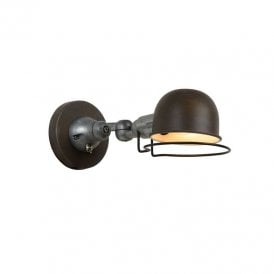 Honore Single Light Adjustable Wall Fitting In Rust Brown Finish