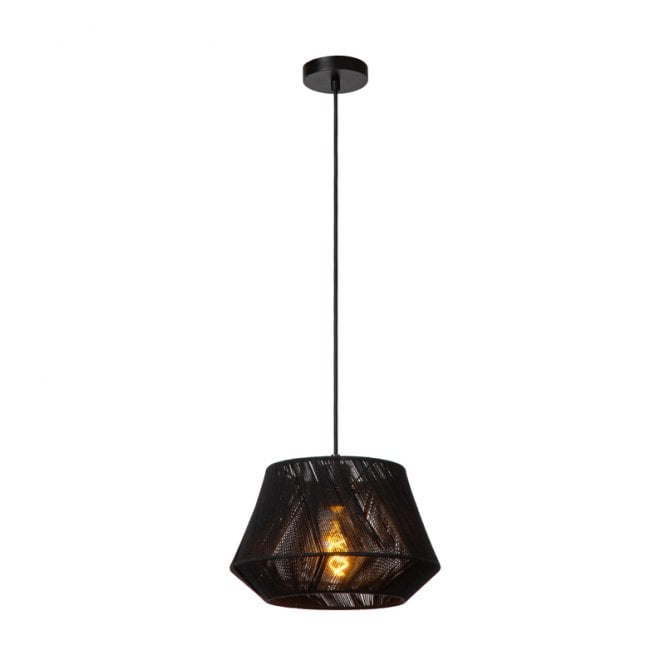 Lucide Jessica Single Light Ceiling Pendant - Black