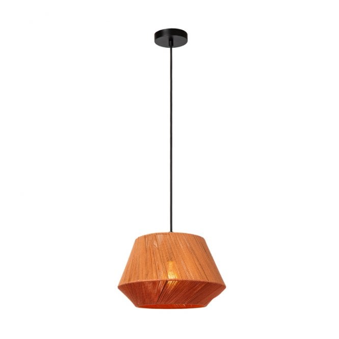 Lucide Jessica Single Light Ceiling Pendant - Terracotta