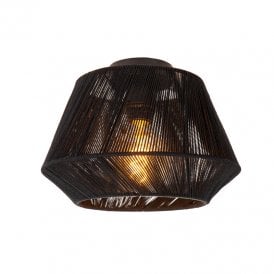 Jessica Single Light Flush Ceiling Fitting- Black