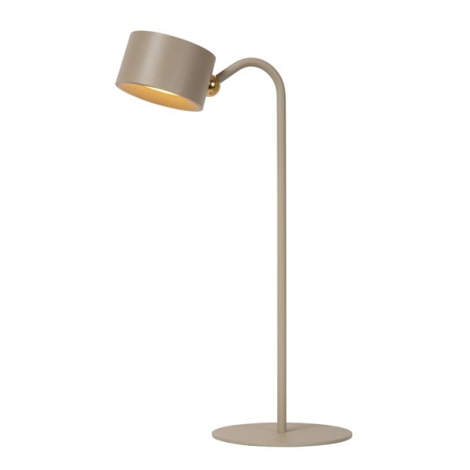 Lucide Jolan LED USB Rechargeable Desk Lamp - Taupe