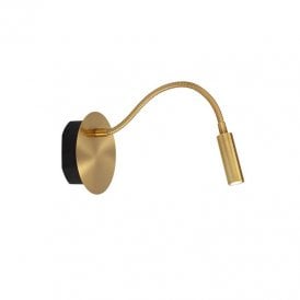 Lucide Jolijn LED Medium Reading Light In Matt Gold Finish
