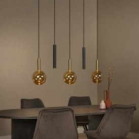 Lucide Josiane 5 Light Bar Ceiling Pendant Light - Amber