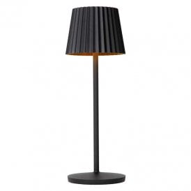 Lucide Justine Re-Chargeable LED Outdoor Table Lamp In Black Finish