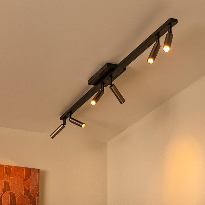 Lucide  Keoni 6 Light Ceiling Spotlight Bar - Brown