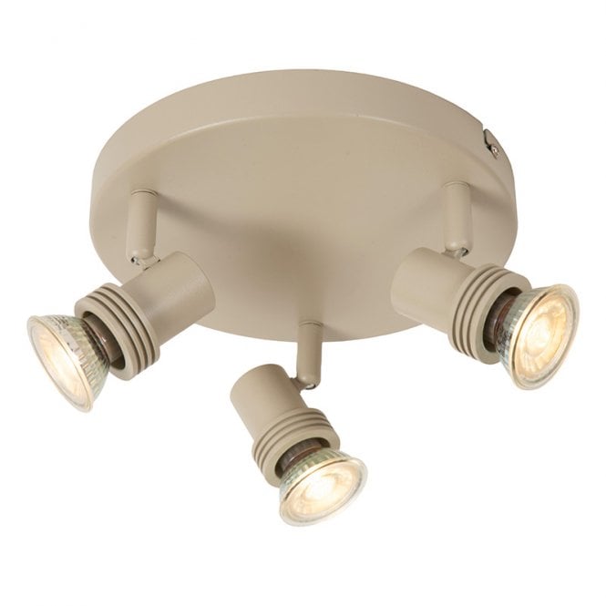 Lucide  Kianti 3 Light Ceiling Spotlight Plate - Taupe